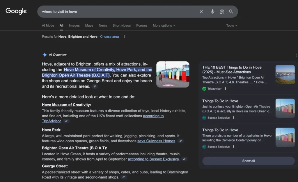 Title Tags and Meta Descriptions: How to Optimize Them for SEO AI Overview example
